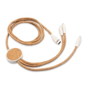 Ladekabel aus Kork und Weizenstroh für Ihre Werbung